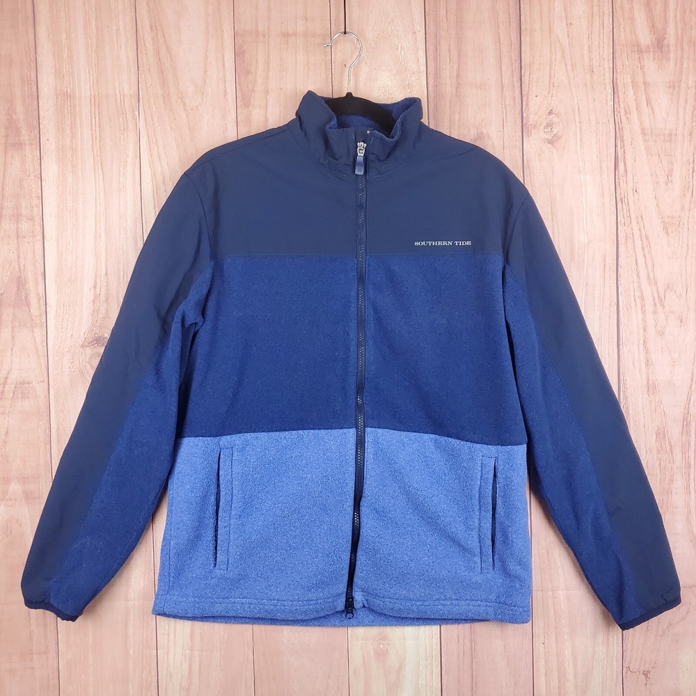 Southern Tide Fleece Jacket Sz M Loose Fit Full Zip Sweatshirt